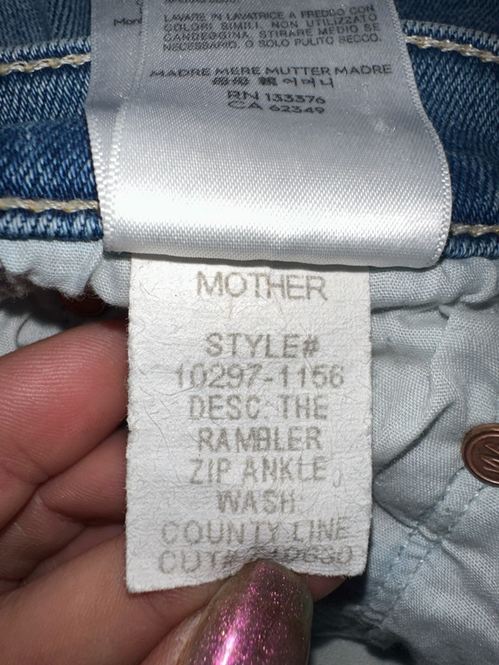MOTHER rambler Jeans size 31 - Picture 6 of 6